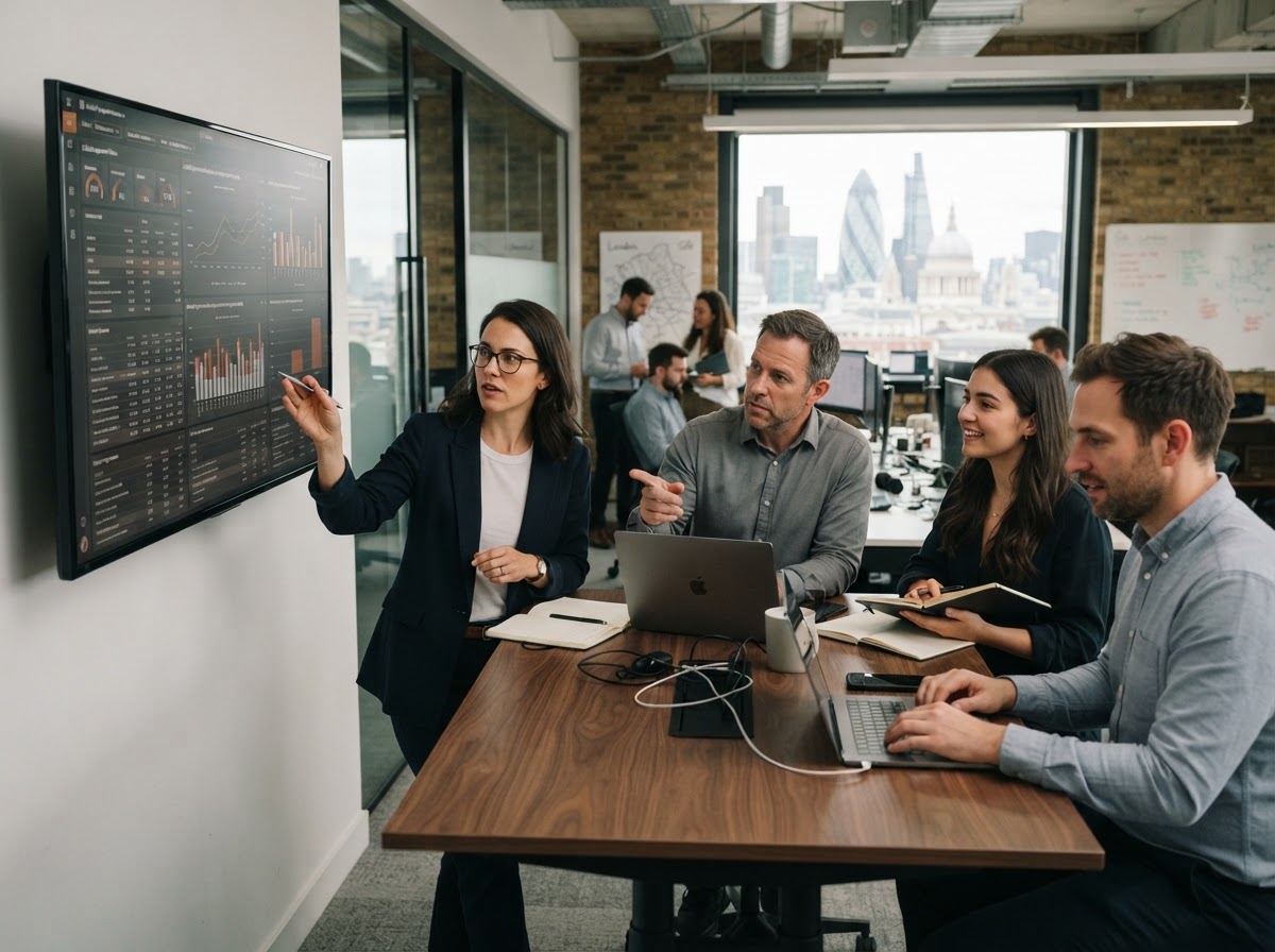 Global PayPulse analyst reviewing predictive risk models on screen